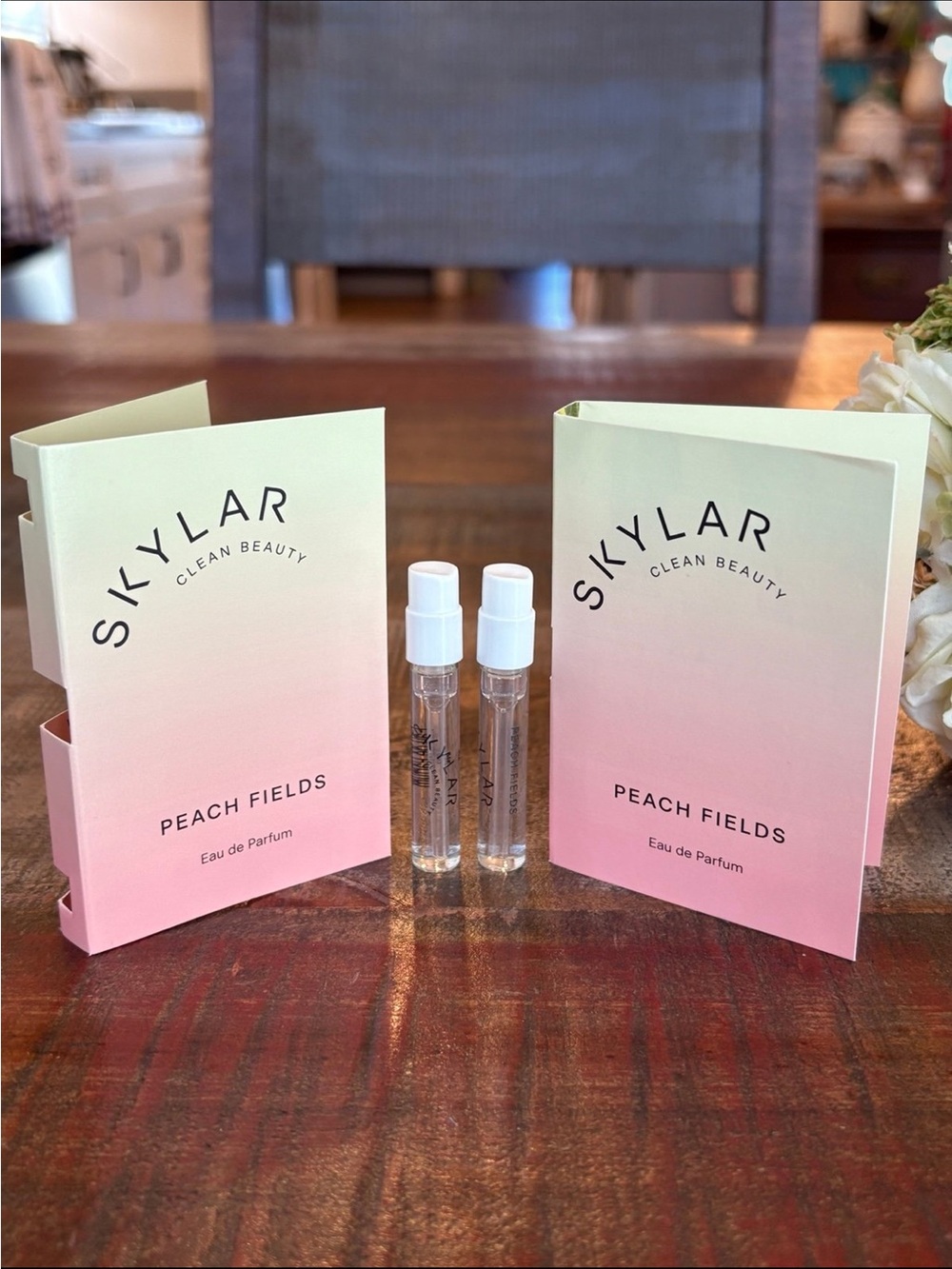 NEW Skylar PEACH 🍑 FIELDS Fragrance SPRAY Sample DUO!